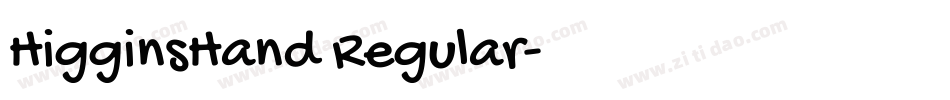HigginsHand Regular字体转换